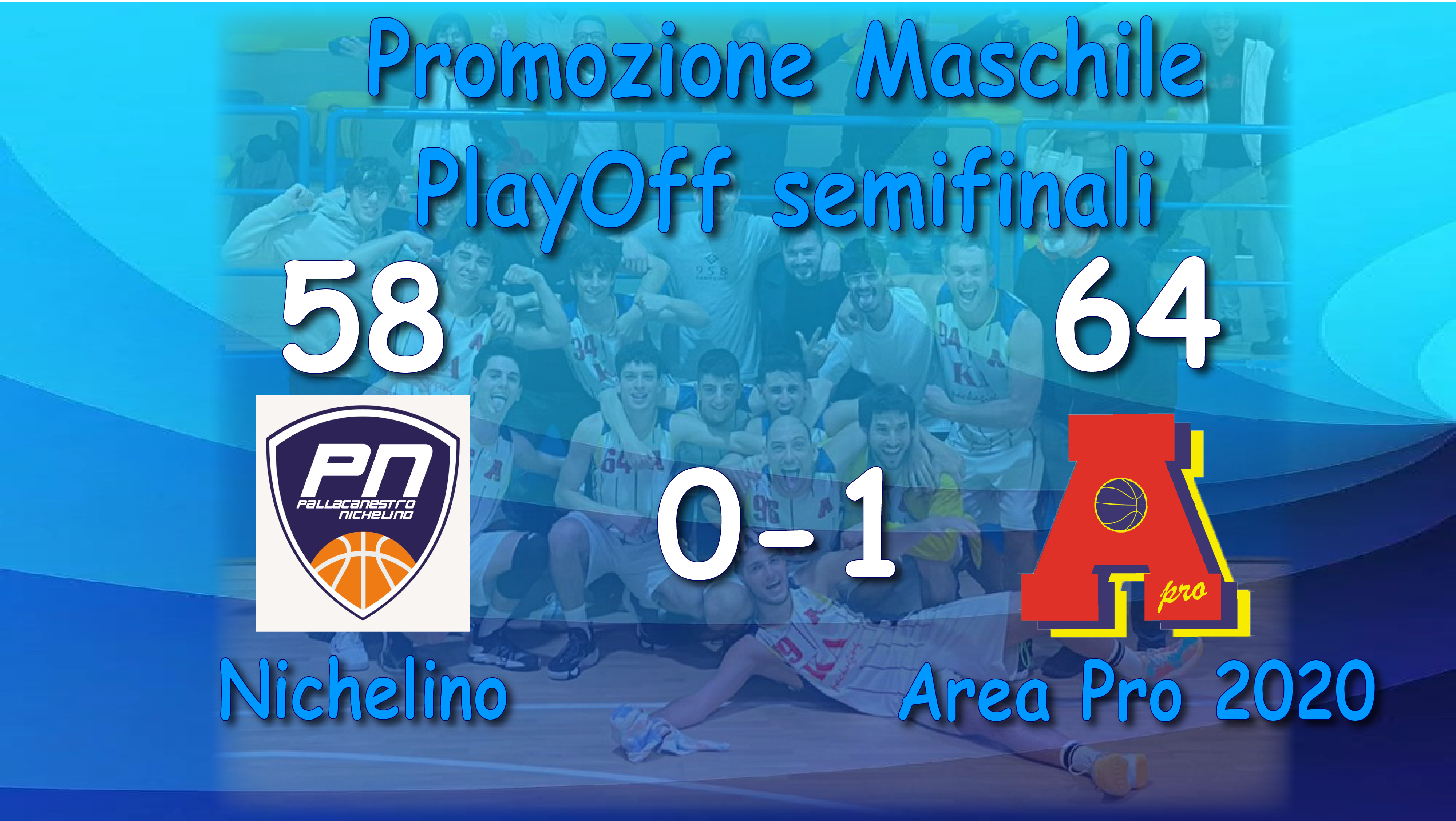 Promozione Semifinali PlayOff: AreaPro2020 vince gara 1 a Nichelino. Gara 2  mer 25 maggio al PalaSangone a Rivalta.