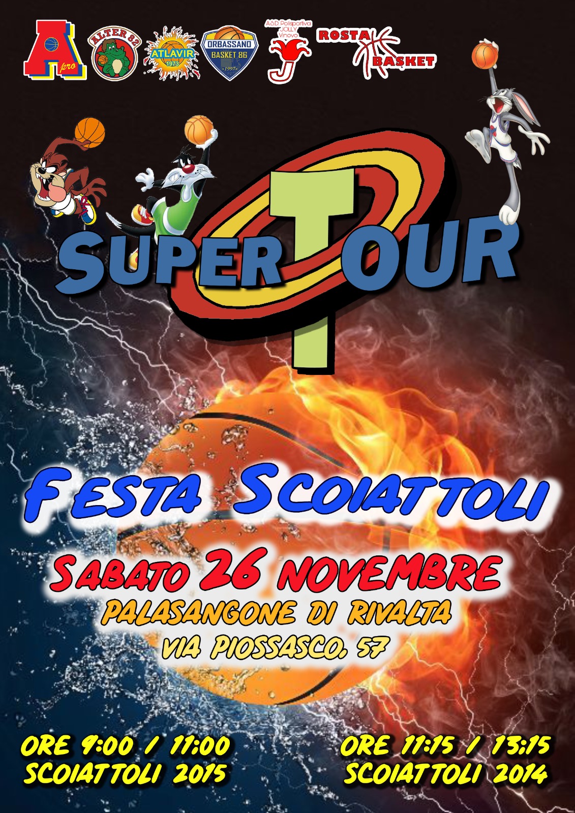 Supertour: Festa Scoiattoli sabato 26 novembre 2022 al PalaSangone di Rivalta