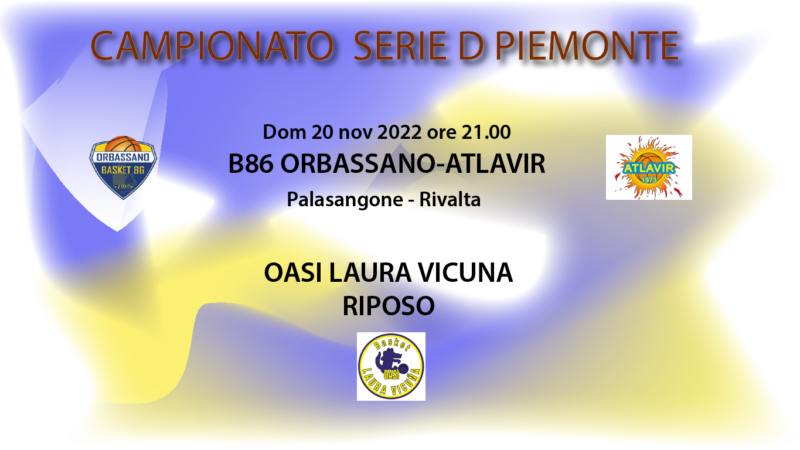 Serie D: Bauer Fisiotonic Atlavir- Basket 86 Orbassano derby in famiglia.