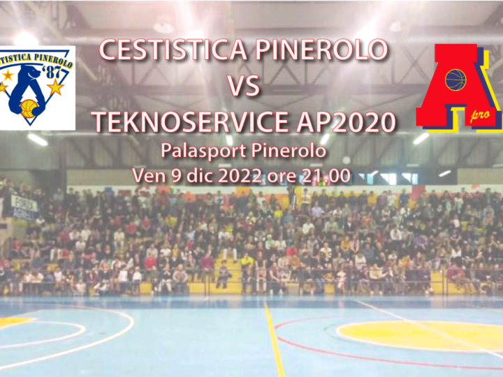 Cestistica Pinerolo vs Area PRO al Palasport di Pinerolo, venerdì 9 dic 2022  ore 21.00. Presentazione partita